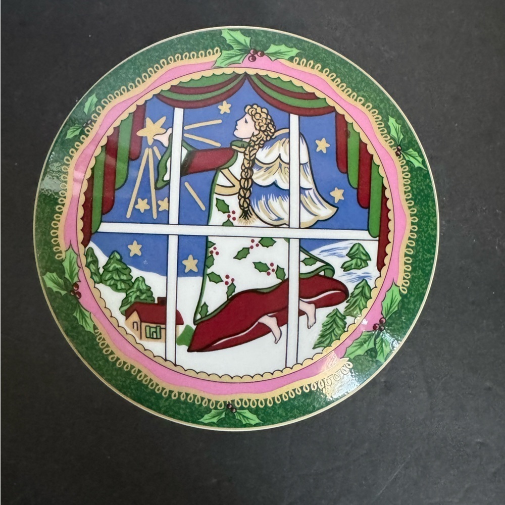 MIKASA Japanese Christmas Angel Candy Dish w/ Lid